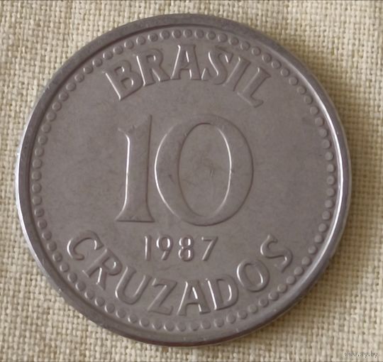 Бразилия. 10 крузейро 1987 года.