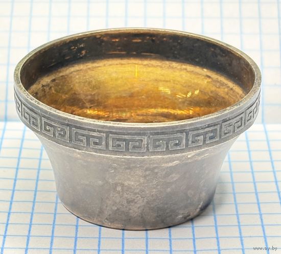 С 1 РУБЛЯ! СОЛОНКА СЕРЕБРО 916 ПРОБА ПОЗОЛОТА СССР