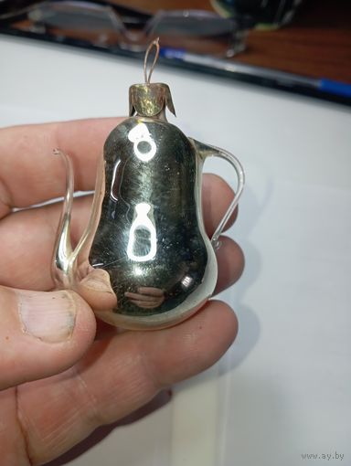 Ёлочная игрушка  , СССР . Чайник . Довольно редкий экземпляр .