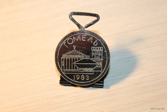 Спортивная медаль "Всесоюзный турнир по самбо", Гомель, 1983 год, тяж. металл, диаметр 41 мм.