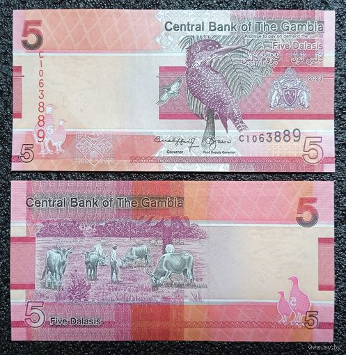 5 даласи Гамбия 2023 г. UNC