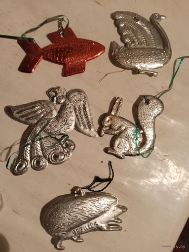 Ёлочные плоские игрушки СССР