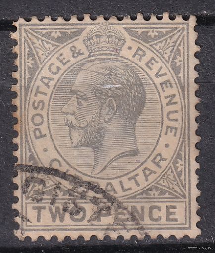 125.BrK. Великобритания. Колонии. Гибралтар. Георг V. Стандарт. 2P. 1921 г. Mi.#79.