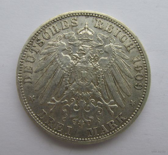 Все лоты с рубля.3 марки 1909 г.Пруссия.