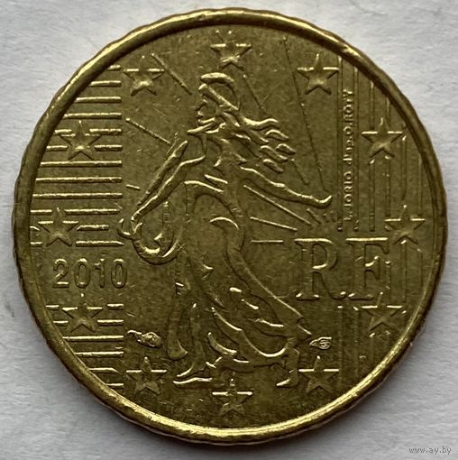 Франция 10 евроцентов 2010 г.