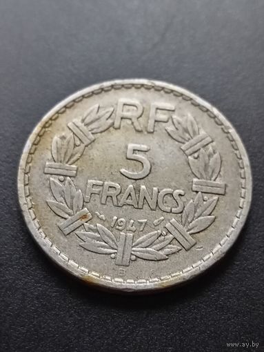 Франция 5 франков 1947 г.