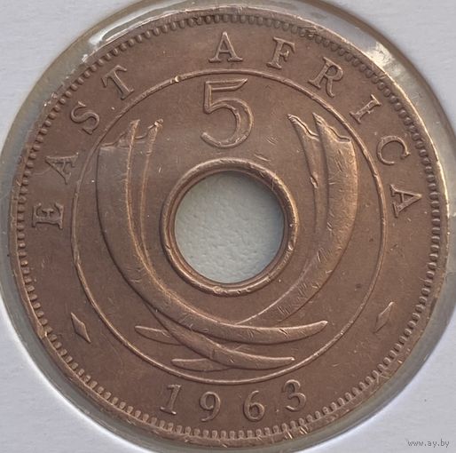 Британская Восточная Африка 5 центов 1963 г. В холдере