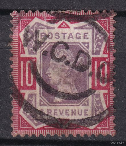 44.Br. Великобритания. Виктория. Стандарт. 10P. 1887 г. Mi.#96.