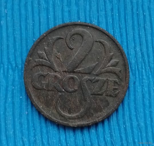 Польша. 2 гроша 1933. Нечастая