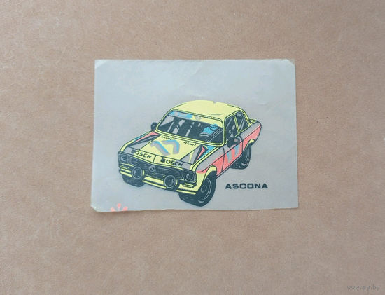 Наклейка (переводка) спортивный гоночный автомобиль OPEL ASCONA Опель Аскона.