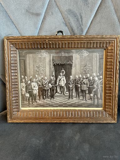 Старинная картина гравюра литография. Европа много Лотов с рубля