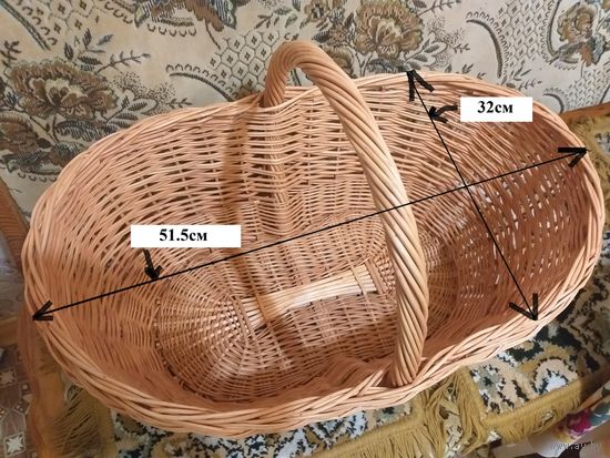 Корзина большая плетённая, новая