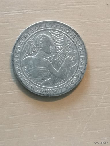 Центральная Африка (BEAC), 500 франков, 1977 год, "Е", Камерун, KM# 12