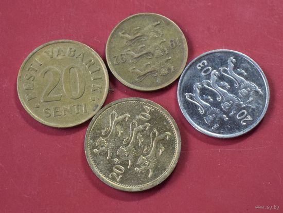 Эстония 4 монеты