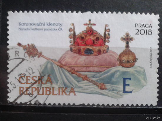 Чехия 2017 Фил. выставка. Королевские регалии Михель-3,0 евро гаш