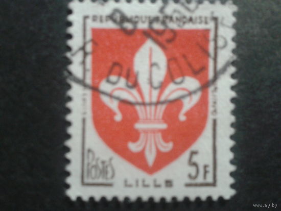 Франция 1958 герб г. Лилль