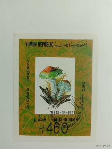 Блок Йемен 1991. Грибы