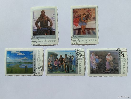 Марки   Живопись    Почта СССР  1987  5 шт. -  2,00 руб.