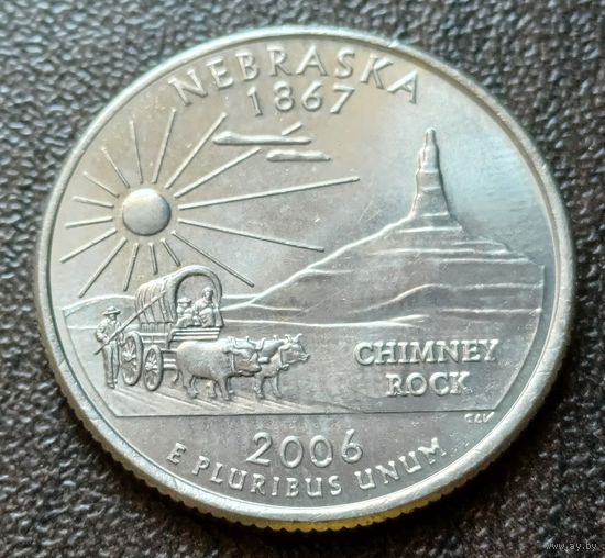 США 1/4 доллара, 2006 Квотер штата Небраска    P    ( 1-5-5 )