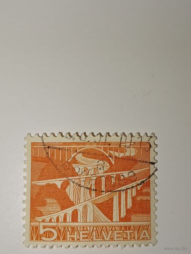 Марка Швейцария 1949 год "Мосты Зиттер вблизи Санкт-Галлена"