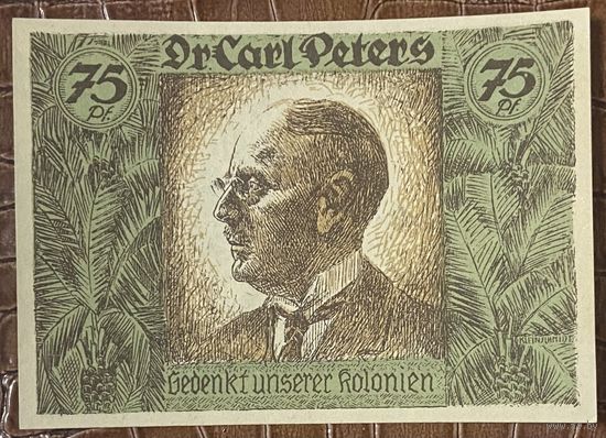 Нодгельд 75 пфеннигов 1921 год. Гамбург, Берлин, Бремен. Веймарская республика