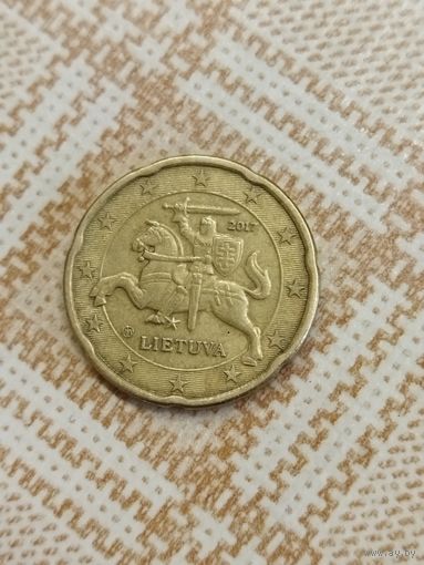 20 евроцентов 20170 Литва