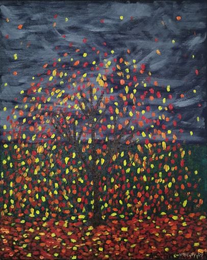 Слезы восені (Лістапад) (холст на подрамнике, масло 50х40х2, 2025г) автор А.Счаснович