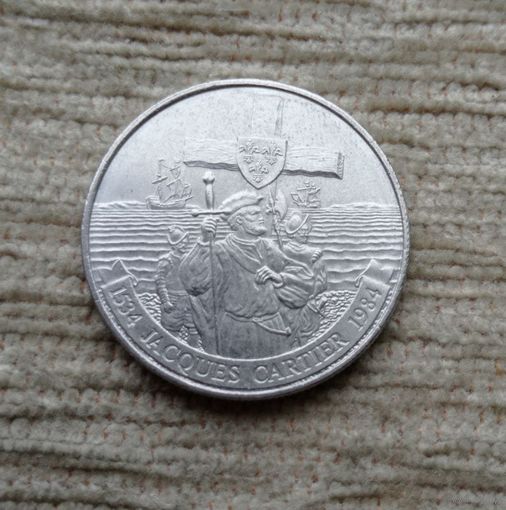 Werty71 Канада 1 доллар 1984  450 лет с момента открытия Гаспе