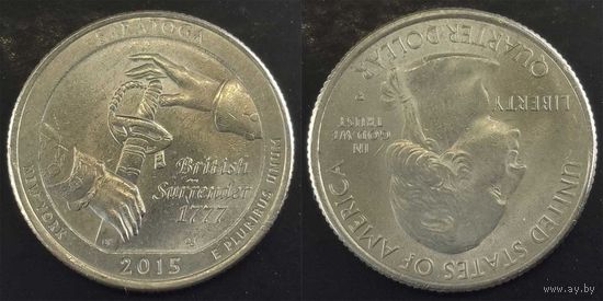 25 центов(квотер) США 2015г P, Национальный исторический парк Саратога