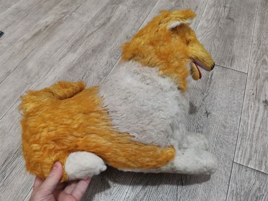 Игрушка мягкая советская колли собака