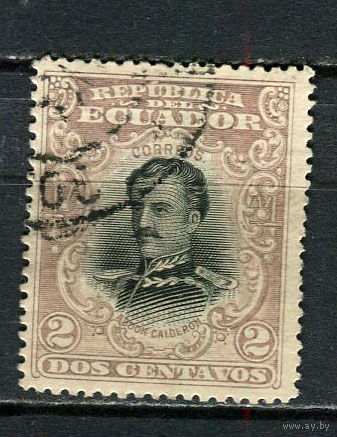 Эквадор - 1899 - Авдон Кальдерон 2С - [Mi.117] - 1 марка. Гашеная.  (Лот 24JB)-TG3P56