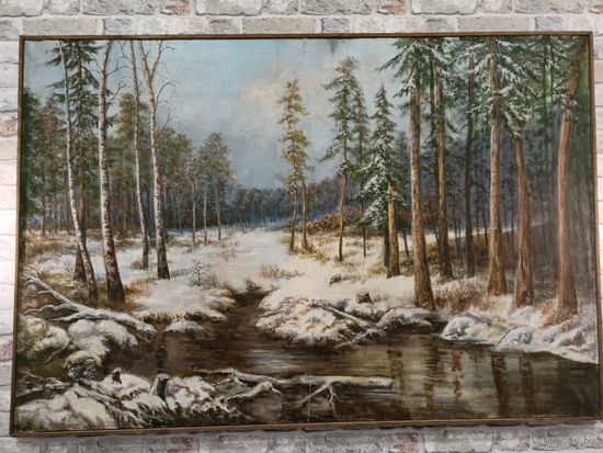 Картина маслом большого размера.