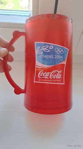 Кружка кока кола Coca-Cola , чашка Coca- cola, летняя олимпиада в Афинах,  олимпиада 2004