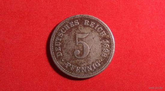 5 пфеннигов 1898 A. Германия.
