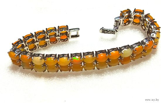 Браслет огненный опал