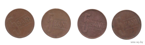 РУМЫНИЯ. 5 баней ( бани бань ) 2005, 2009, 2011. Старый тип. Цена за одну монету