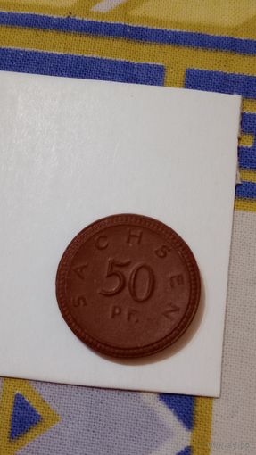 Германия нотгельд Саксония 50 пфеннигов 1921