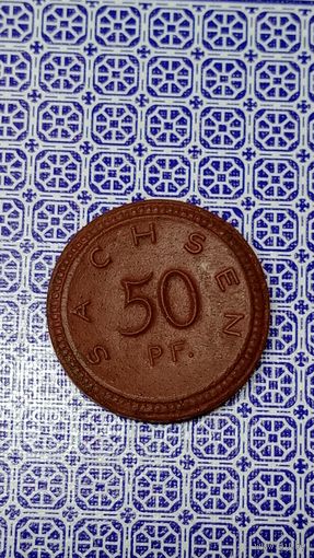 Германия нотгельд Саксония 50 пфеннигов 1921