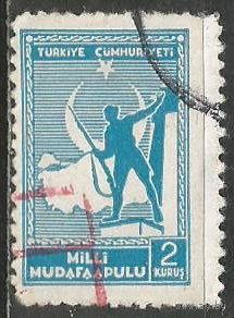 Турция. Солдат, карта, полумесяц. Благотворительный фонд. 1941г. Mi#62.