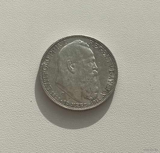 БАВАРИЯ  2 марки 1911 г.
