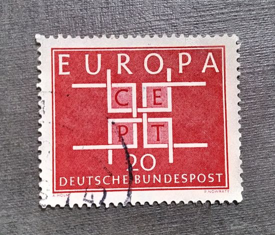 Марка Германия 1963 год Европа СЕРТ