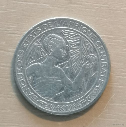 Центральная Африка (BEAC) 500 франков, 1984 г., отметка на аверсе "B" - Центральноафриканская Республика, KM# 12