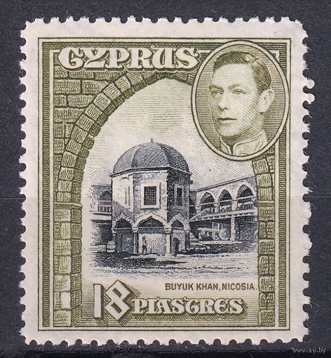 112.BrK. Великобритания. Колонии. Кипр. Георг VI. Архитектура и пейзажи. 1938 г. 18P. Mi.#151a.