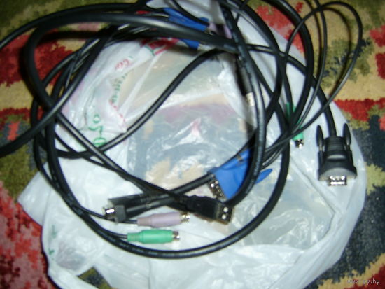 KVM кабель 2 шт PS/2 VGA USB