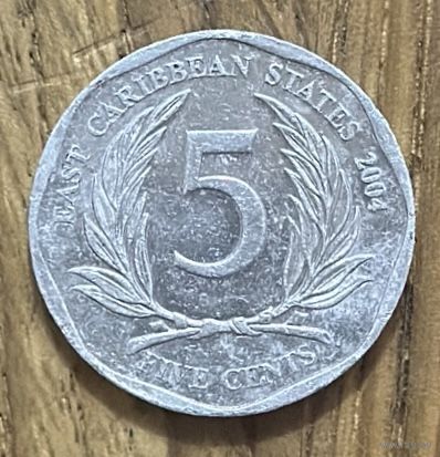 5 Центов Восточно Карибских государств 2004г.