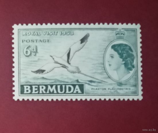 Бермуды** Птица Королевский визит 1953  без наклеек и их следов полная серия