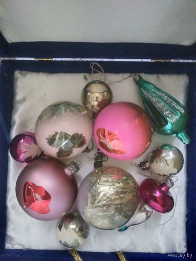 Лот ёлочных игрушек СССР и тоз.10 штук.