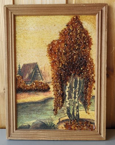 Картина янтарная