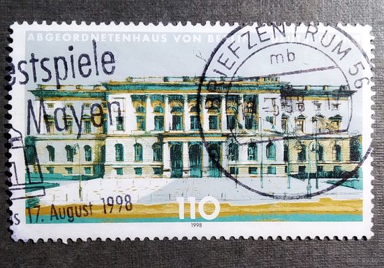 Марка Германия 1998 год Берлинская палата представителей