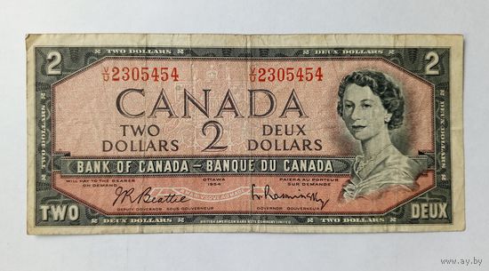 Канада. 2 доллара 1954 г.